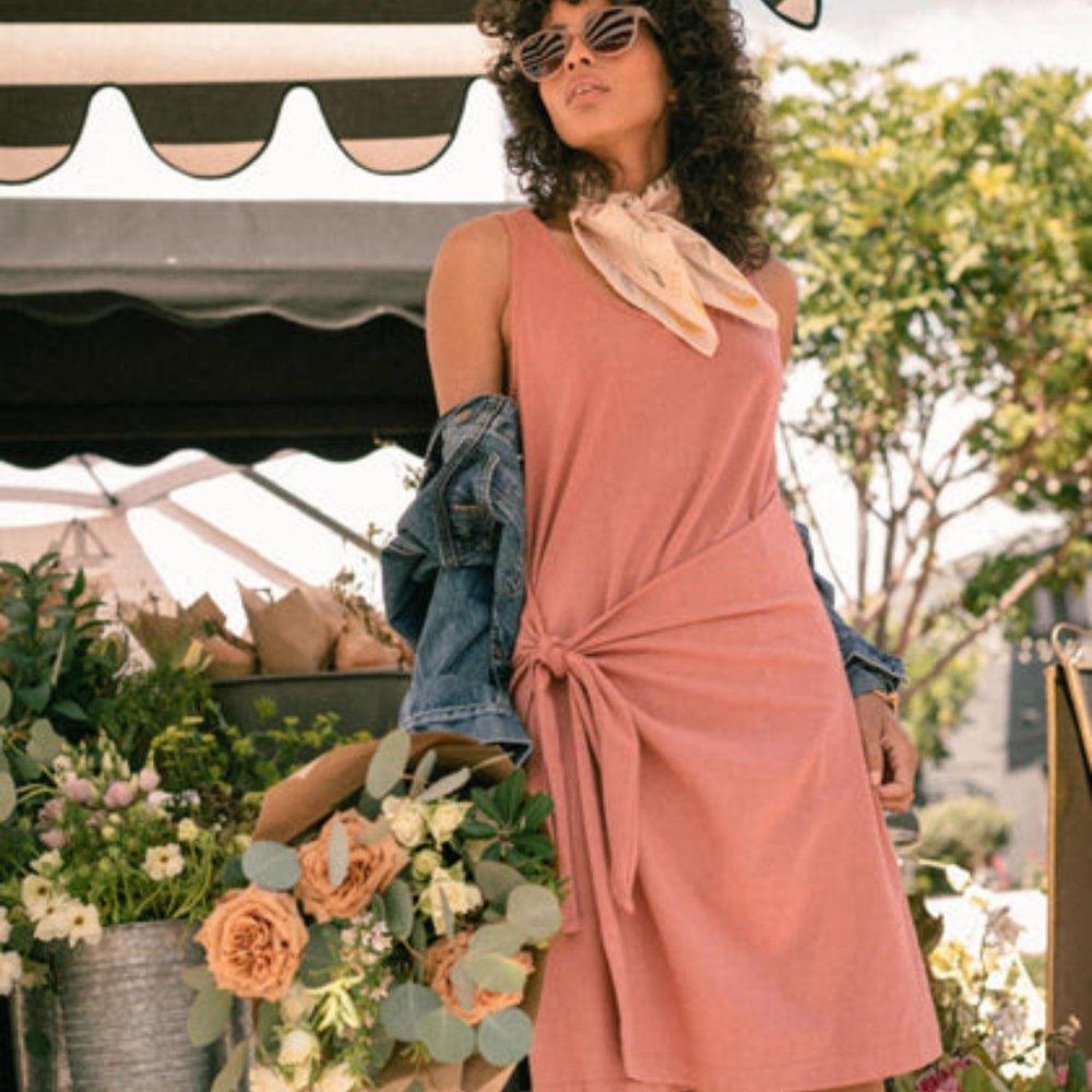 United by Blue Wrap Dress Cedar Rose XS